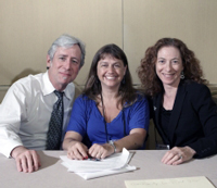 From left to right: Michael Villaire, MSLM, Julie McKinney, MS, and Sabrina Kurtz-Rossi, MEd