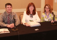 From left to right: Ryan Barker, MSW, MPPA, Kelly Ferrara, Catina O’Leary, Ph.D.